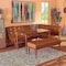 Baxton Studio Arvid Mid-Century Modern Tan Faux Leather and Walnut Brown Finished Wood 4-Piece Dining Nook Set 175-10837-10839-9305-Zoro - alternate 8